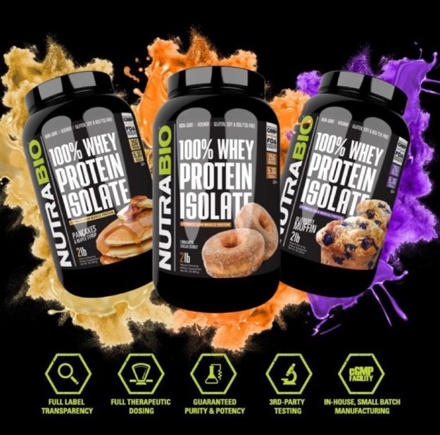 NutraBio 100% Whey Protein Isolate Breakfast Flavors