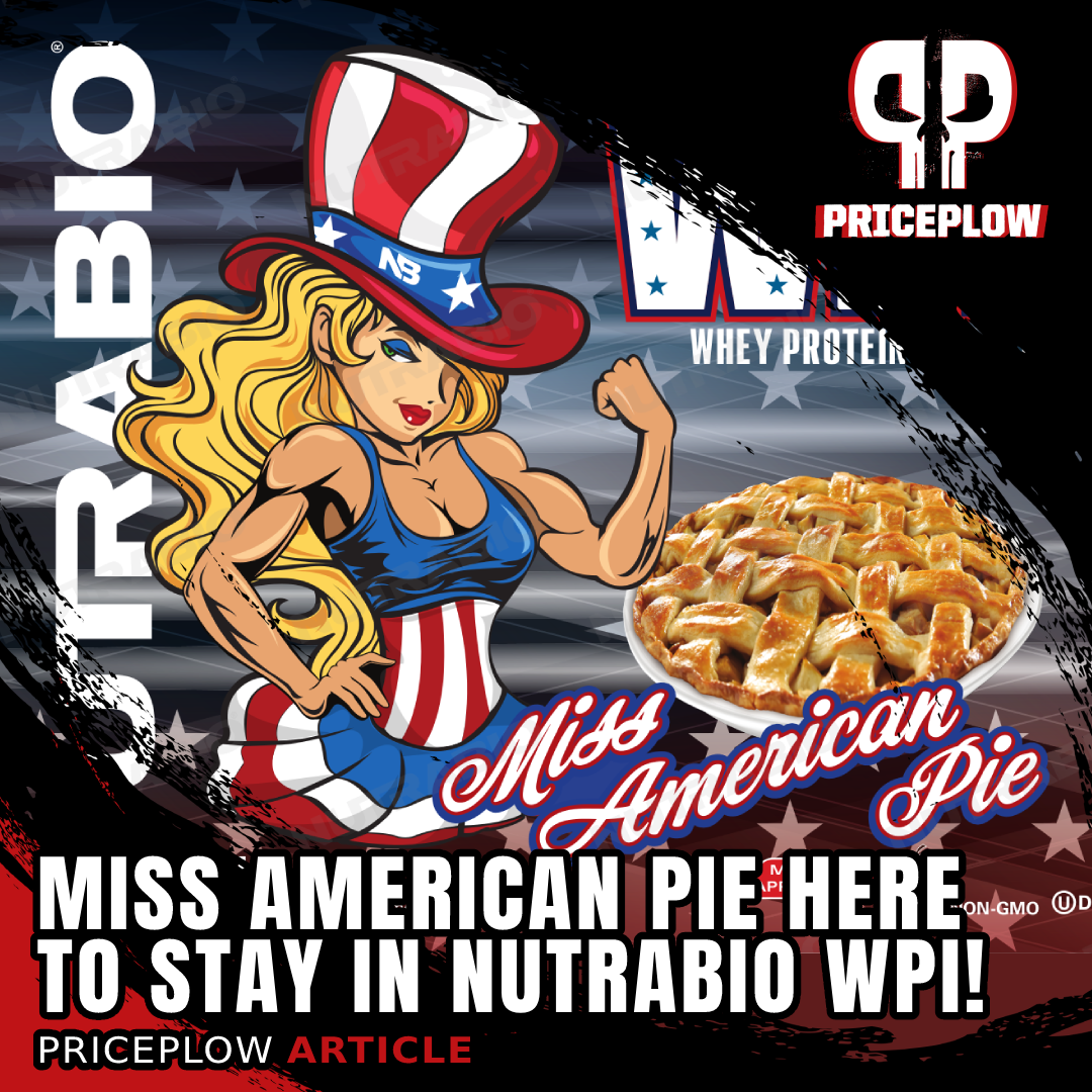 NutraBio 100% Whey Protein Isolate Miss American Pie