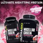 NutraBio Micellar Casein Strawberry Ice Cream