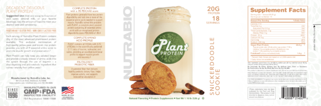 NutraBio Plant Protein Label