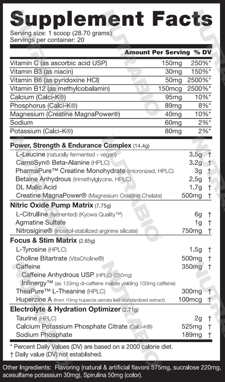 NutraBio PRE Our TopRated Pre Workout Supplement
