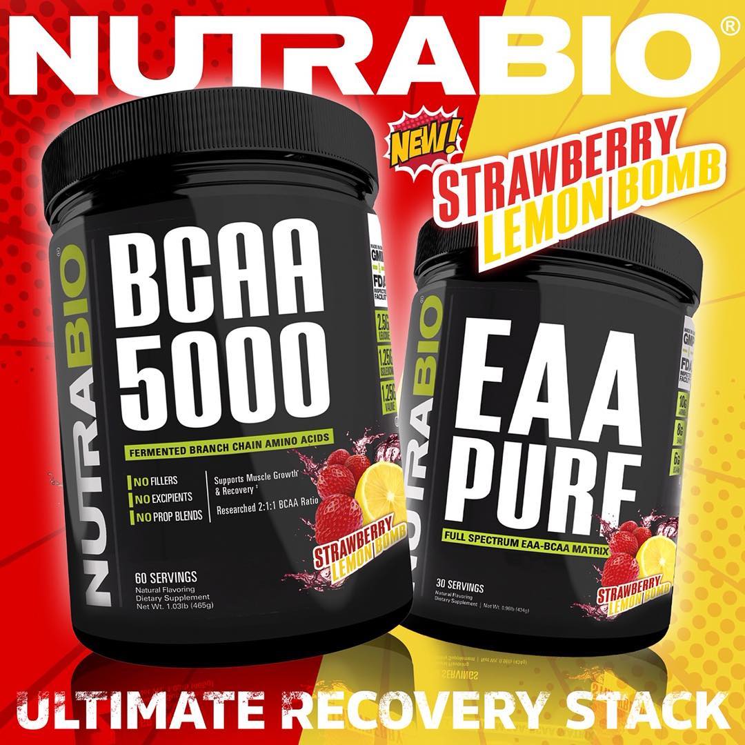 NutraBio Strawberry Lemon Bomb BCAA 5000