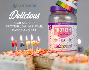 NutraOne Protein Creations Birthday Cake