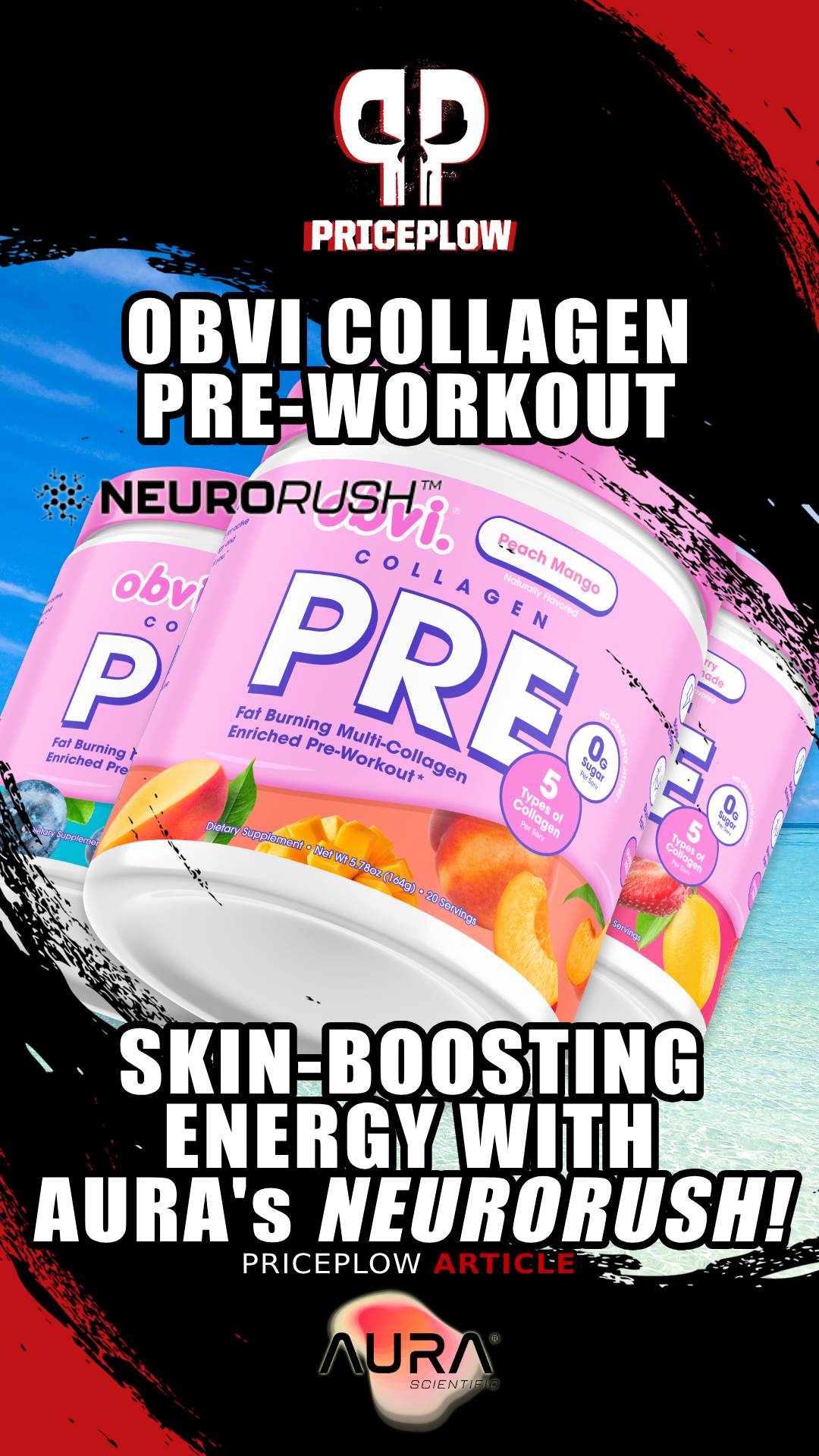 Obvi Collagen Pre: A Skin-Protecting Pre-Workout Supplement with NeuroRush!