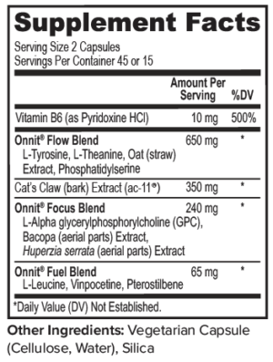 Onnit Alpha Brain Ingredients