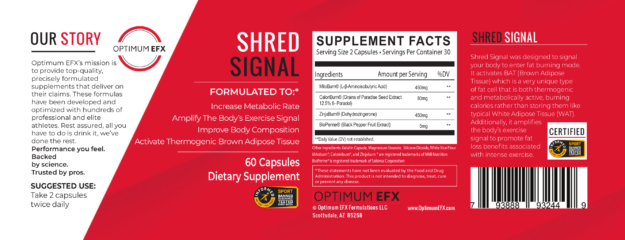 Optimum EFX Shred Signal Label
