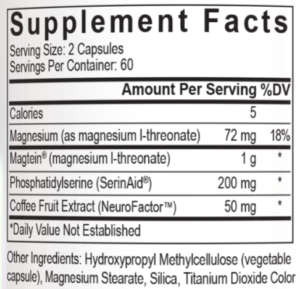 PEScience TruNeuro Ingredients