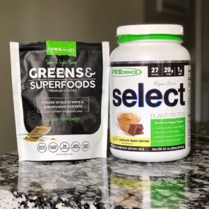 PEScience Greens and Vegan Protein Powder