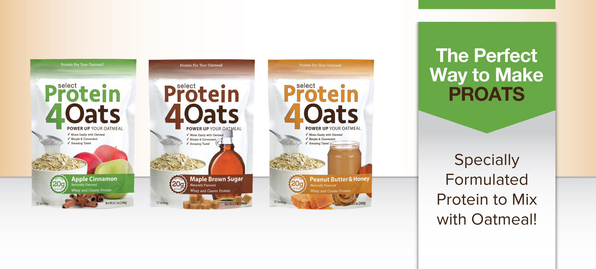 Select Protein 4 Oats Banner
