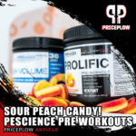 PEScience Sour Peach Candy Pre Workouts