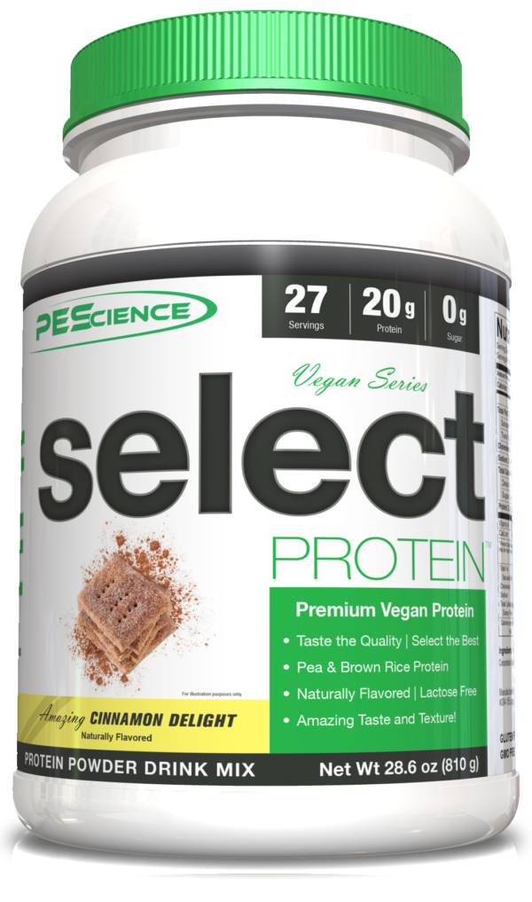 PEScience Delights Vegan Select Protein Fans with Cinnamon Delight