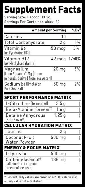 Pre-Kaged Sport Ingredients