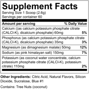Primeval Labs Electrolyte Ingredients