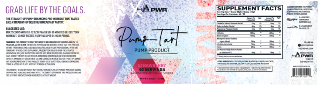 pushxPWR Pump Tart Label