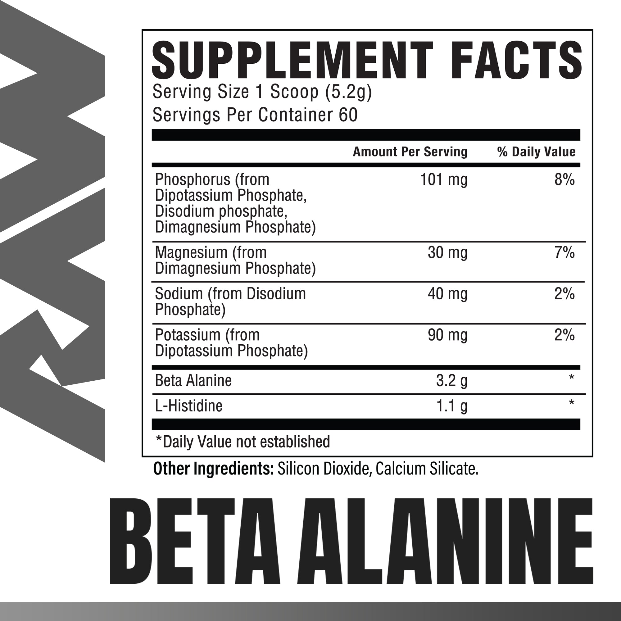 Raw Nutrition Beta Alanine Ingredients
