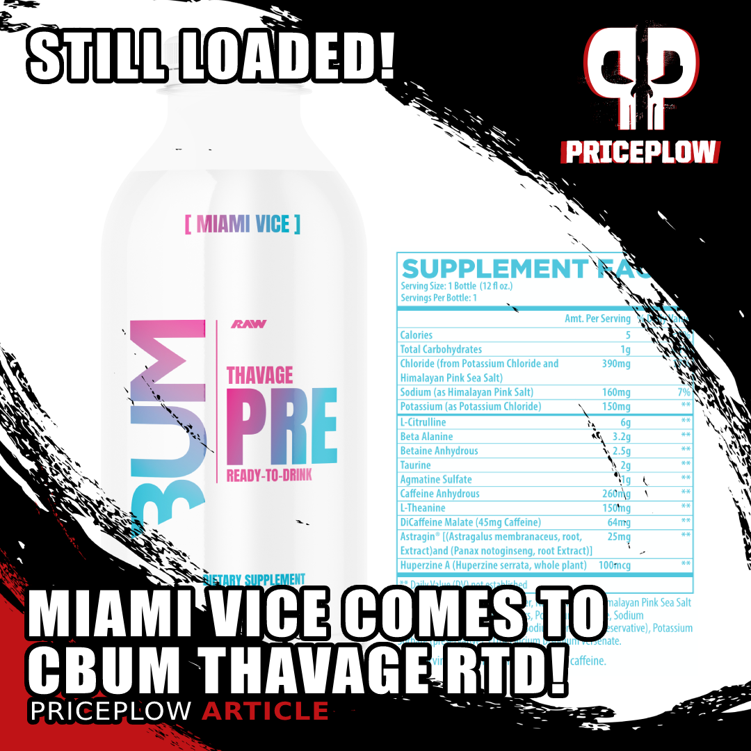 CBUM Thavage Legend Pre-Workout RTD Miami Vice