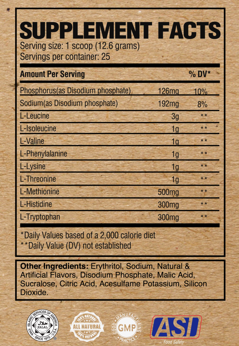 RAW EAA Kiwi Blueberry Big EAA Doses Get Big Flavor