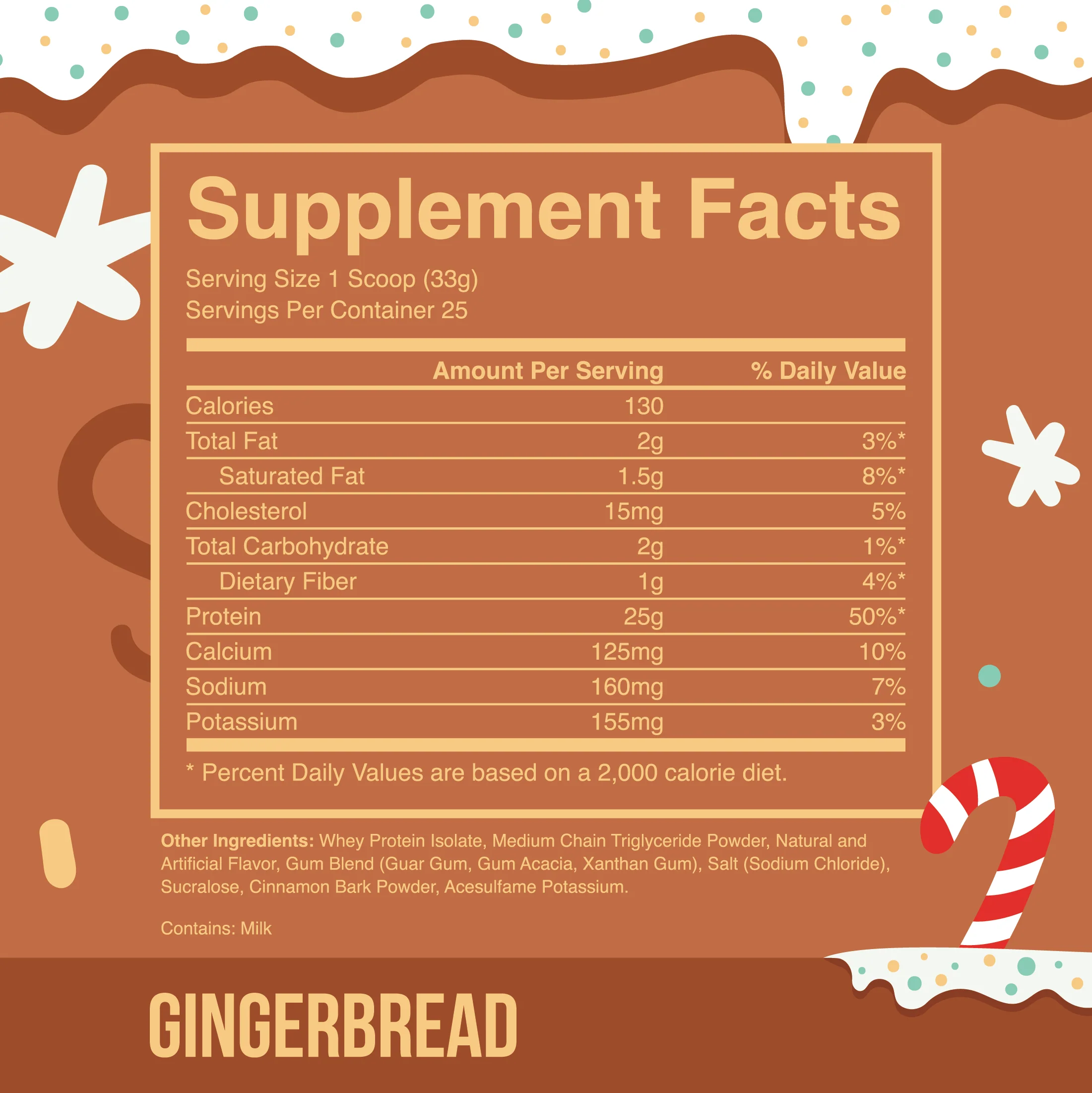 RAW Nutrition Gingerbread Itholate Protein Ingredients