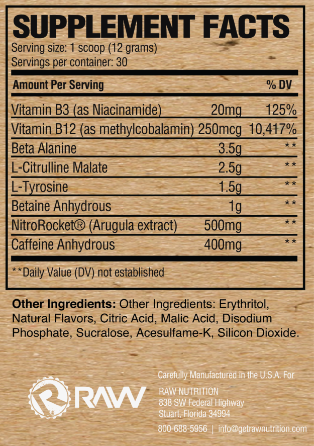 RAW Nutrition RAW Pre Extreme Ups the Ante to 400mg Caffeine