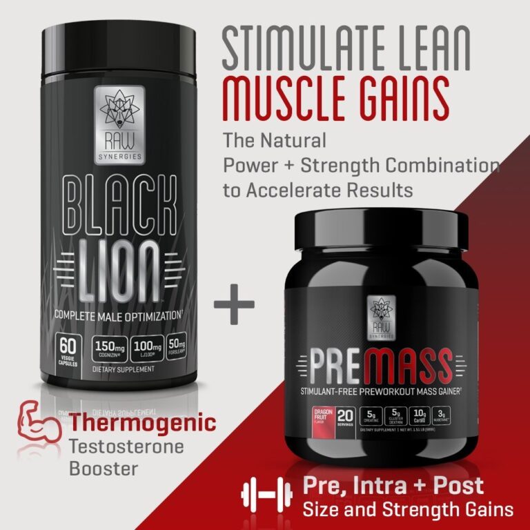 RAW Synergies Pre Mass OnceaDay Gains with Premium Carbs