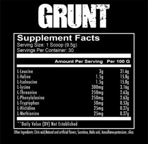 RedCon1 Grunt Ingredients