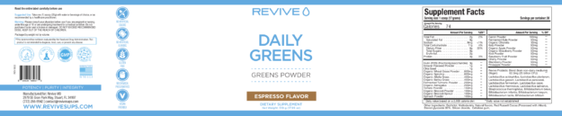 Revive MD Daily Greens Espresso Label