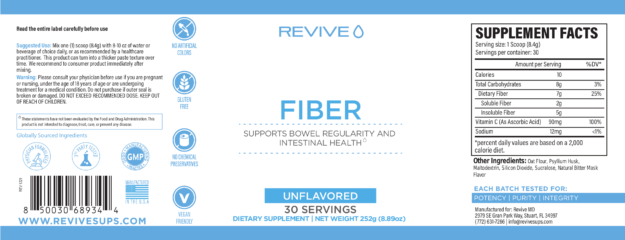 Revive MD Fiber Label Unflavored