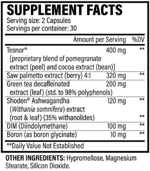 Revive MD Men's Health Ingredients