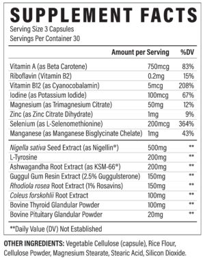 Revive MD Thyroid Support Ingredients