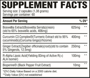 Revive MD Turmeric+ Ingredients