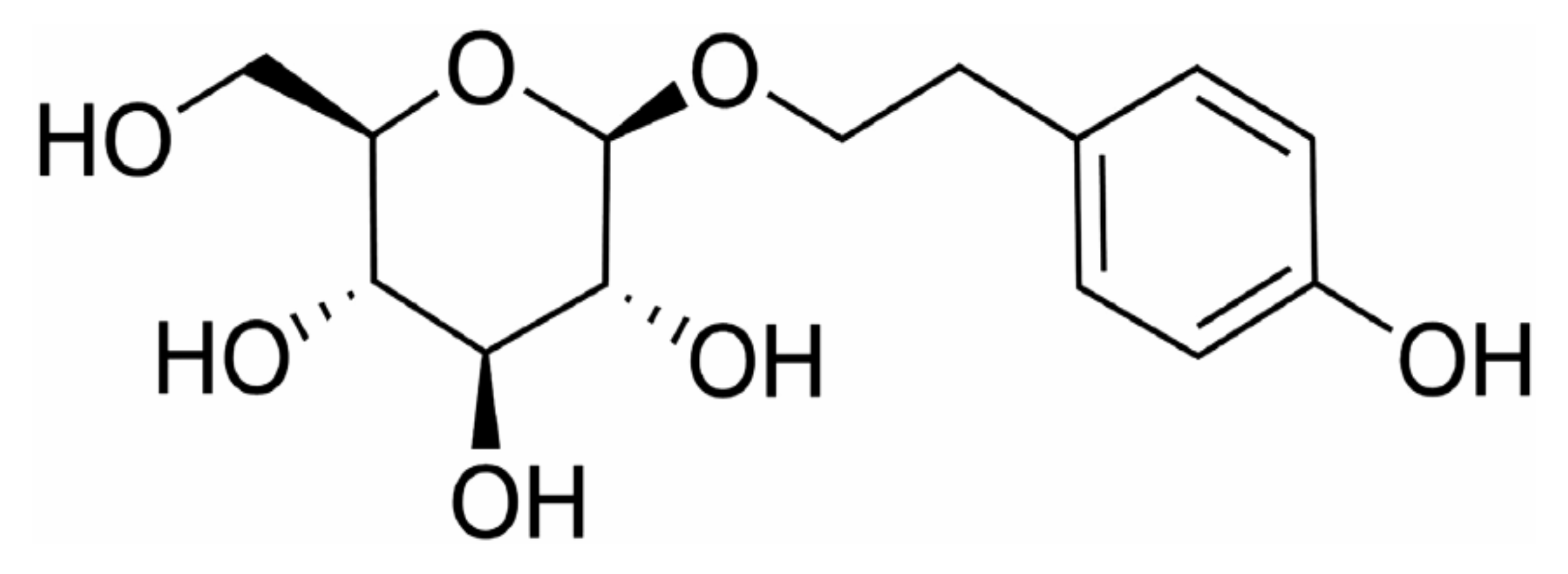 Chemical structure of salidroside