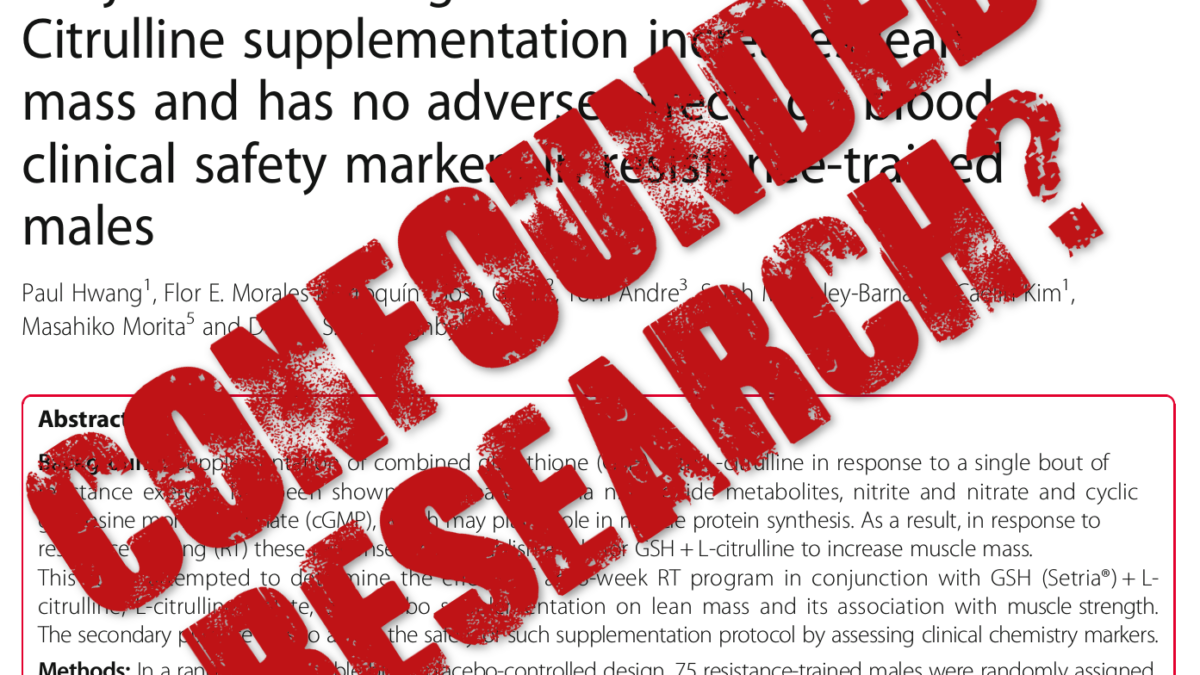 l citrulline l glutathione Glutathione Enhances Gains from L-Citrulline?! Not so fast, Setria