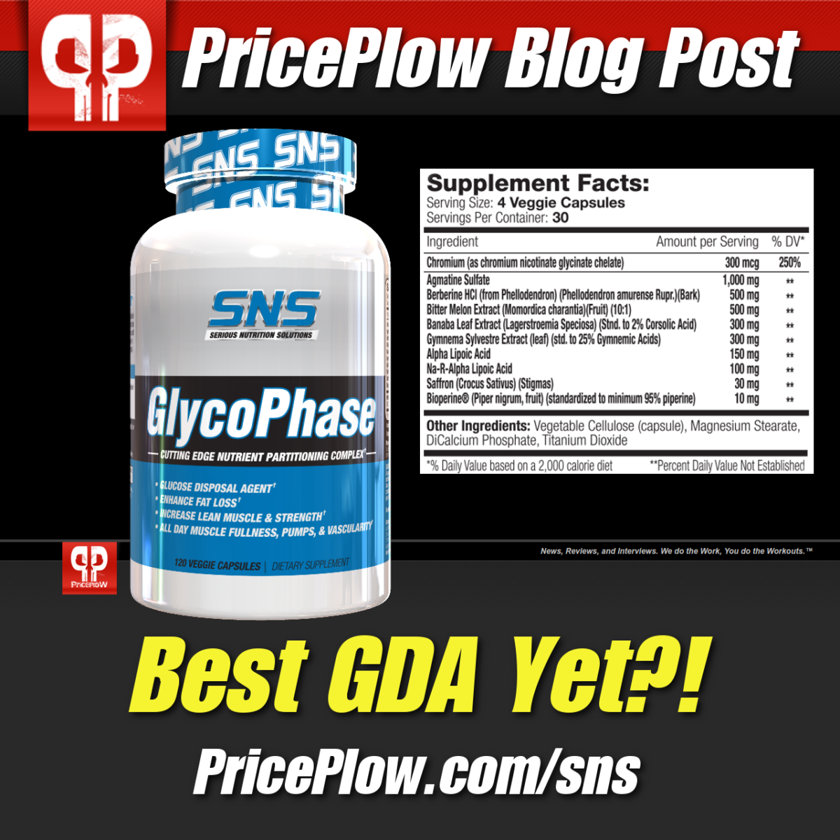 SNS Glycophase – Nutrient Partitioning & Glucose Disposal Agent, 120 Capsules