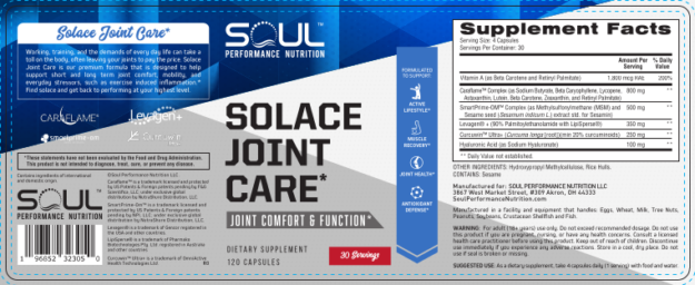 Solace Joint Care Label