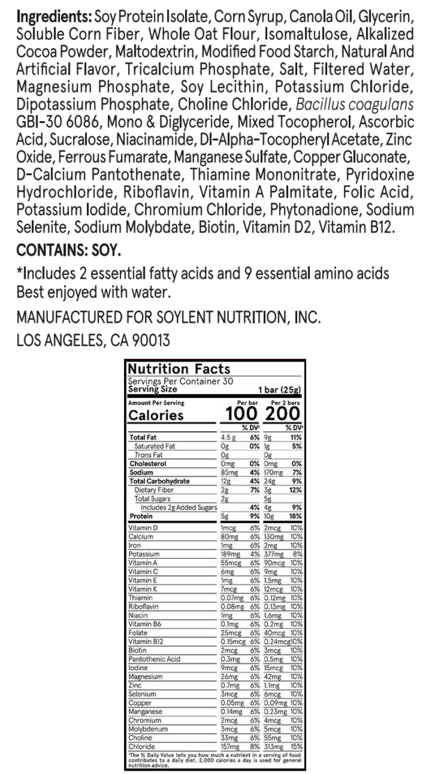 Soylent Squared Ingredients