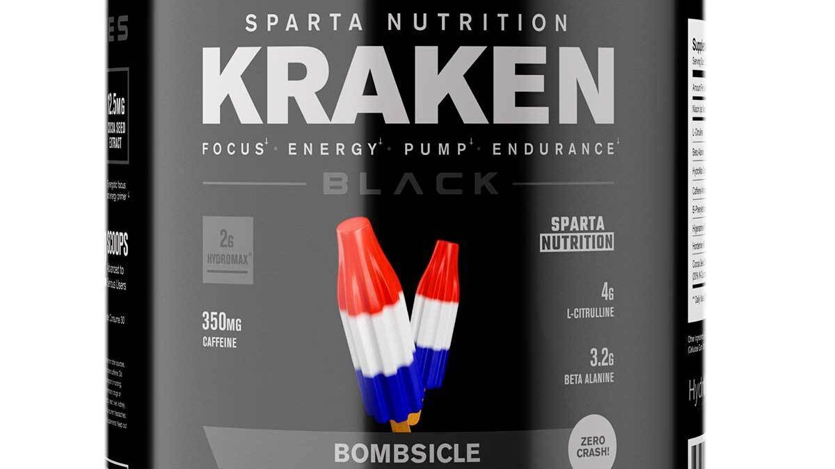 Sparta Nutrition Kraken BLACK Extreme Pre Workout 40 Serv 320g Nitric Oxide 