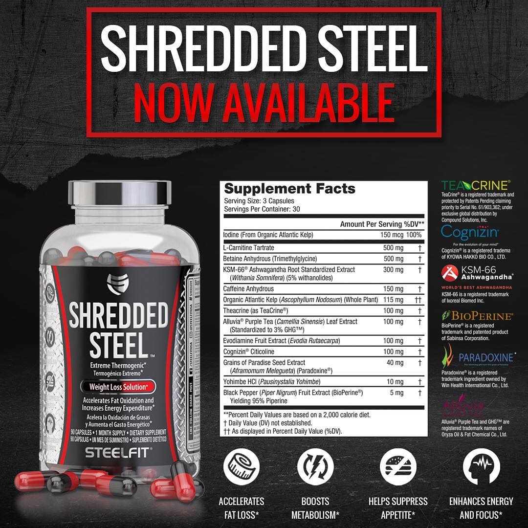 SteelFit Shredded Steel Label