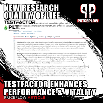 TestFACTOR Sexual Health Study: Benefits for Sexual Function, Testosterone, and Quality of Life in Men