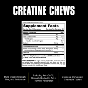 Animal Creatine Chews Ingredients